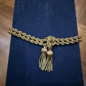 Vintage Gold filled double Rope Tassel bracelet MINT 💯❤️